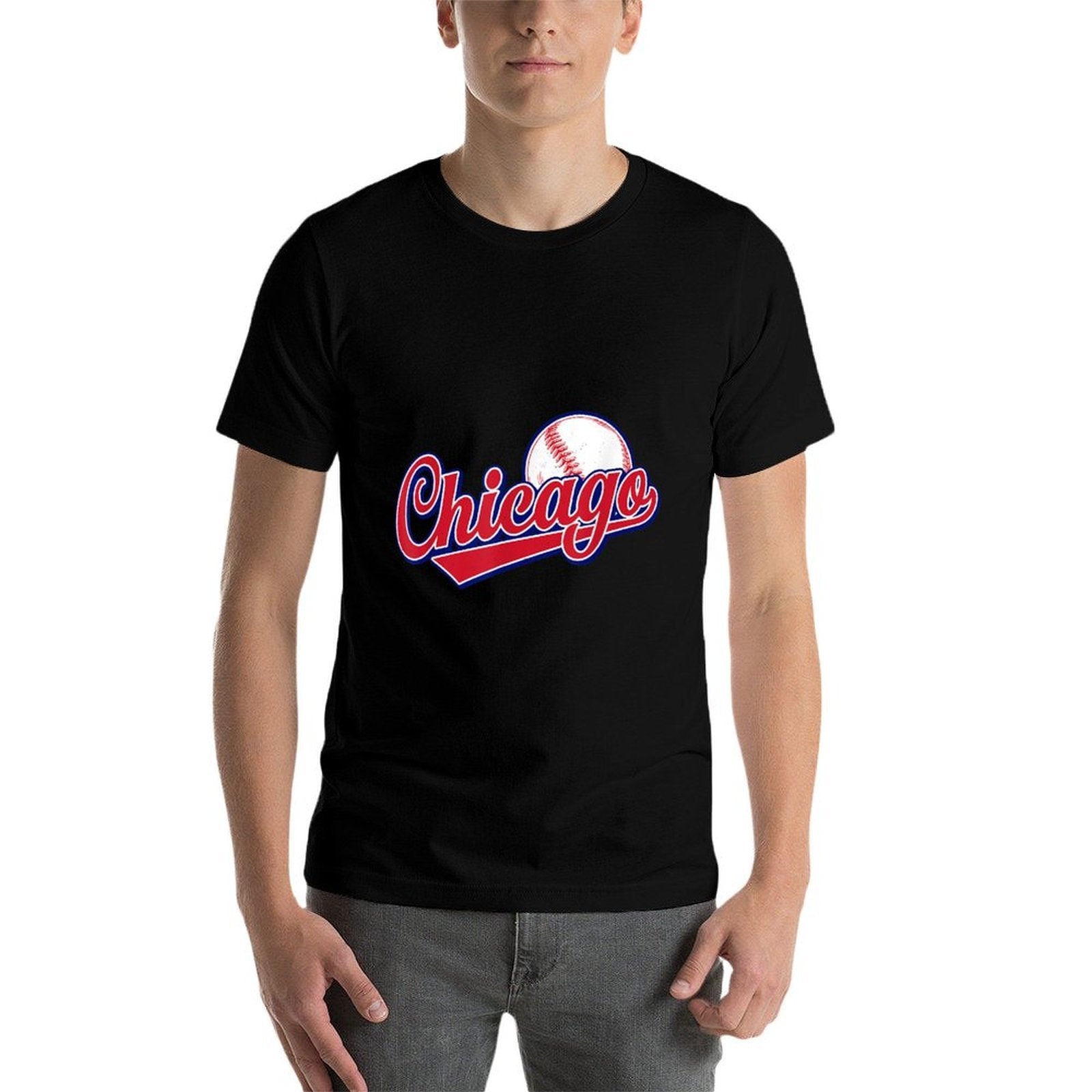 Vintage Chicago Funny Baseball Lover Graphic Men Women  Graphic-printed T-Shirt