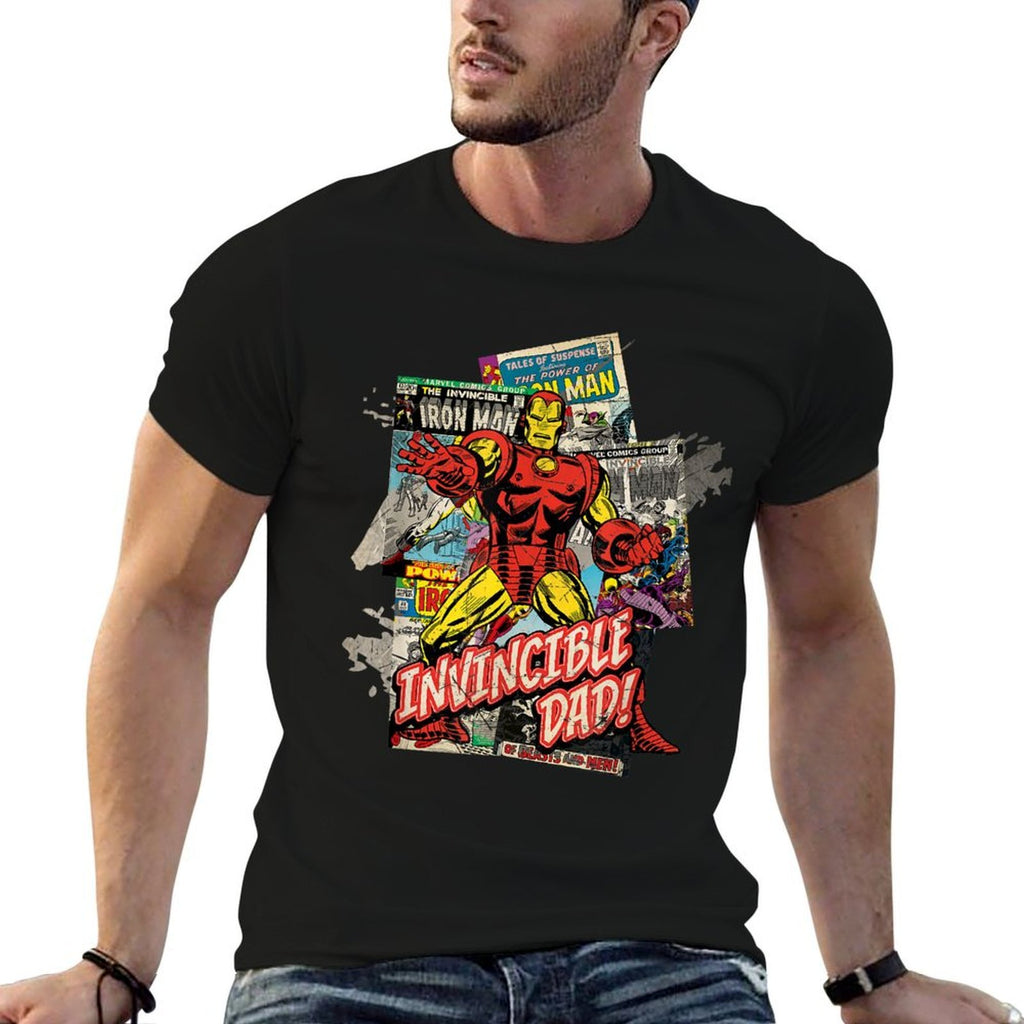 Marvel Iron Man Invincible Dad Fathers Day Comic Retro  Breathable T-Shirt
