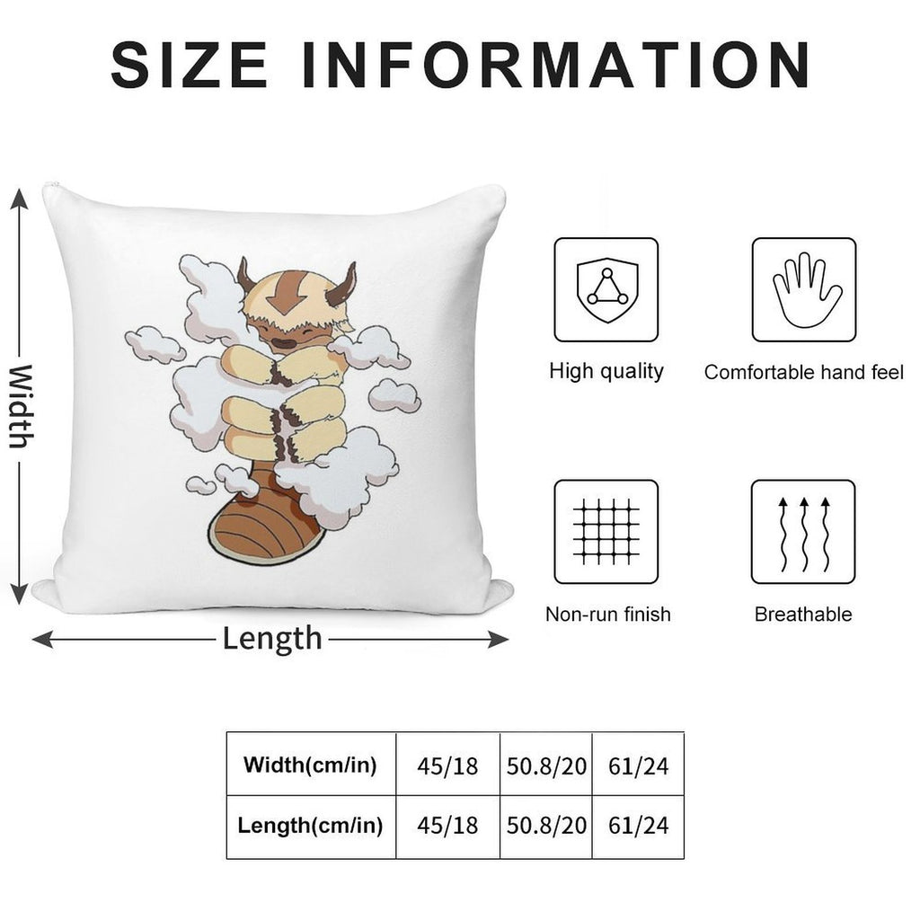 Appa with Clouds Soft Bedroom Essential Throw Pillow
