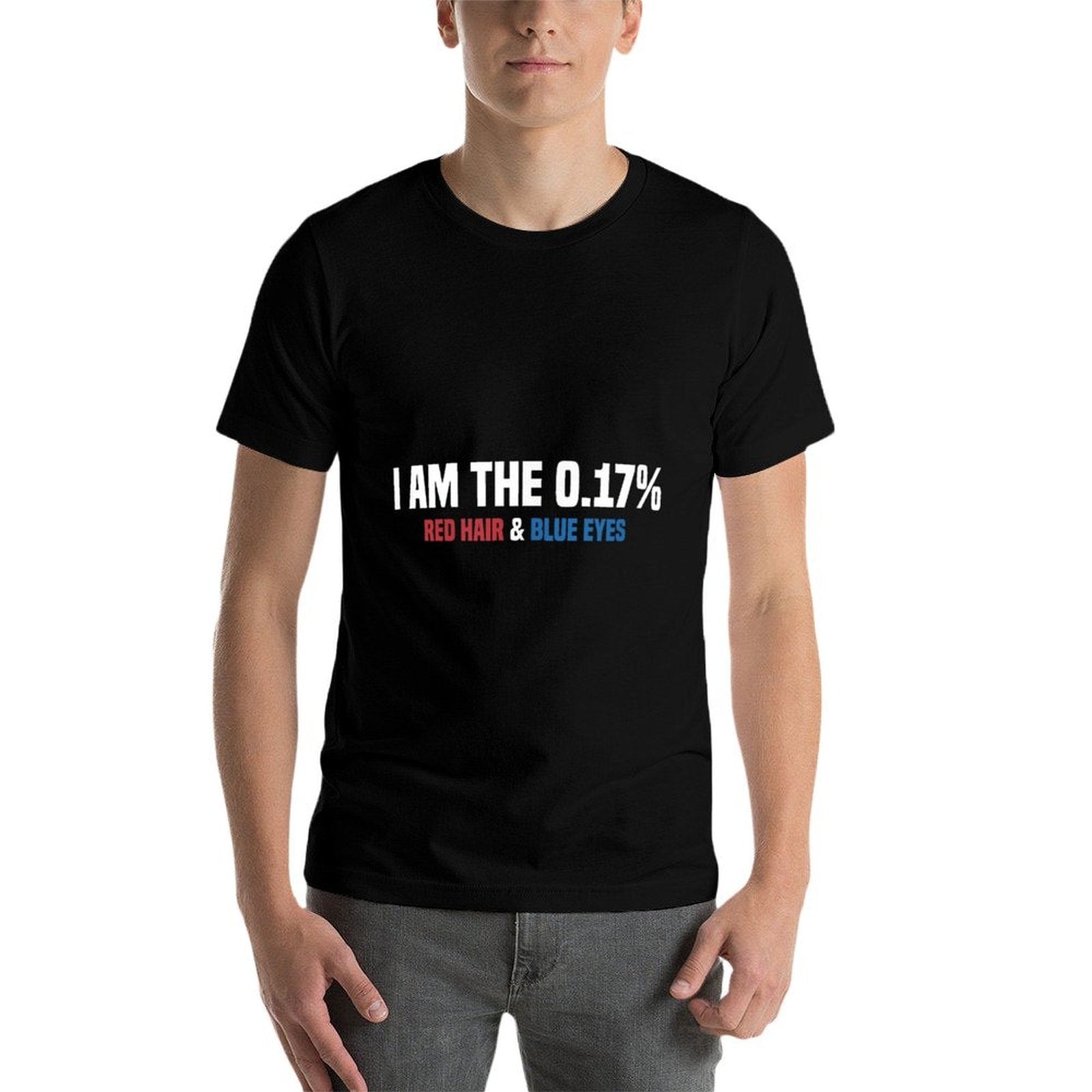 MC1R I Am The 0.17 Percent Red Hair Blue Eyes Funny Redhead  Cotton T-Shirt