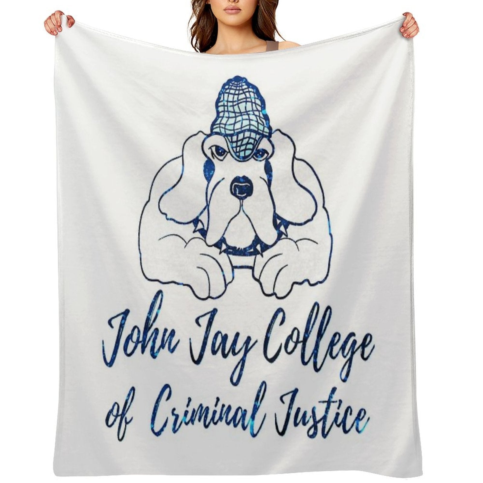 Glitter John Jay College of Criminal Justice Easy Care Throw Blanket
