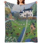 The Hen House Plush Throw Blanket