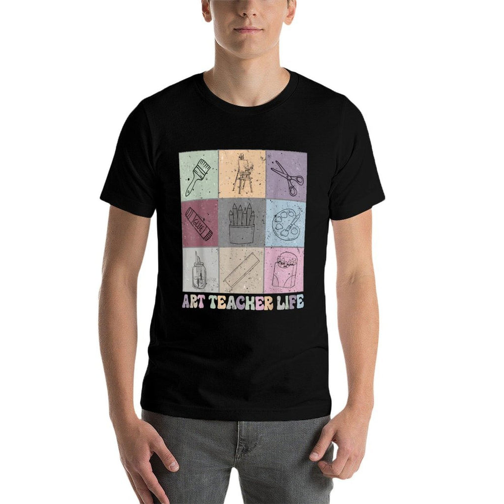 Funny Art Teacher Life Retro Groovy Teaching Future Artists  Breathable T-Shirt