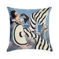 French Art Deco Woman Haute Couture Fashion Soft Washable Throw Pillow
