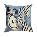 French Art Deco Woman Haute Couture Fashion Soft Washable Throw Pillow