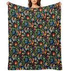 Polish Folk Roosters Versatility Throw Blanket