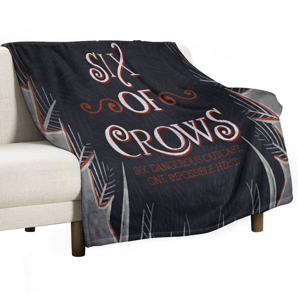 Six of Crows Book Cover Sustainable Throw Blanket