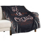 Six of Crows Book Cover Sustainable Throw Blanket