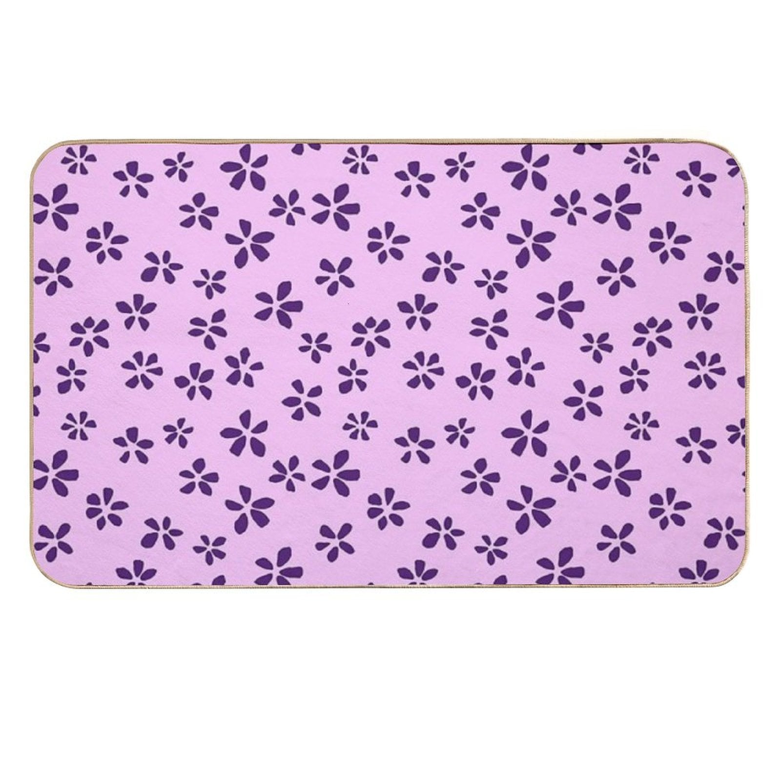 Blossom Scatter - Minimalist Floral Pattern  Dirt-Trapping Bath Mat