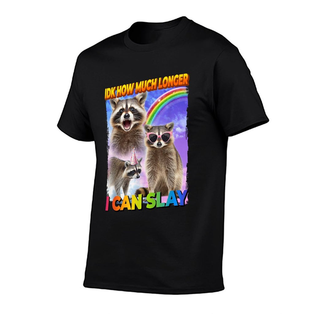 Idk How Much Longer I Can Slay Raccoon  Trendy Pattern T-Shirt