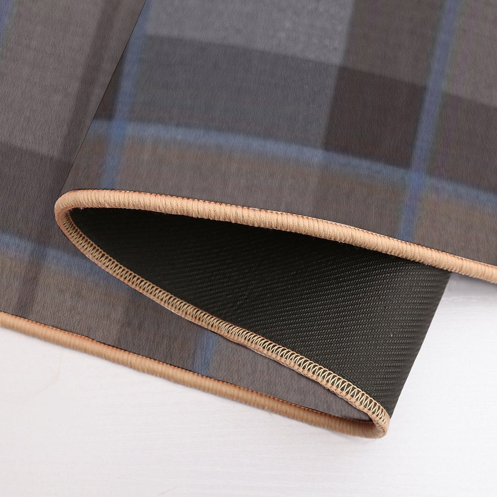 Outlander - Leather And Tartan with Metal Flower Accent  Rapid-Drying Bath Mat