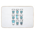 Glass Half Empty Meme - Artist Edition  Non-Slip Bath Mat
