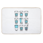 Glass Half Empty Meme - Artist Edition  Non-Slip Bath Mat