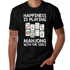 Funny Mahjong Gift Cool Happiness Is Playing Mahjong Girls  Relaxed-fit T-Shirt