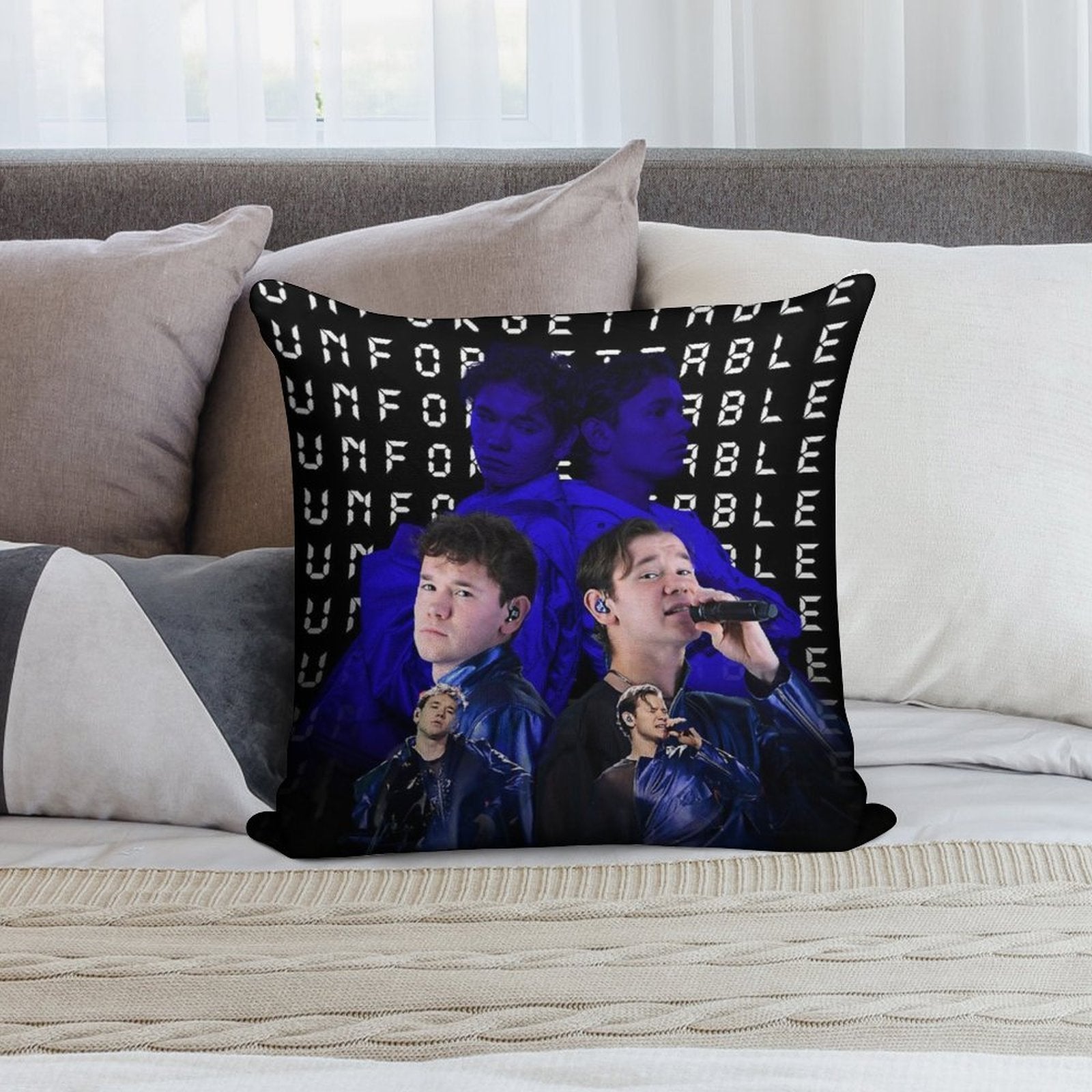 Marcus And Martinus Unforgettable Eurovision 2024 Sweden Merch Soft Skin-Friendly Throw Pillow