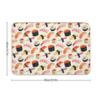 Sushi Pattern - White  Pet-Safe Bath Mat