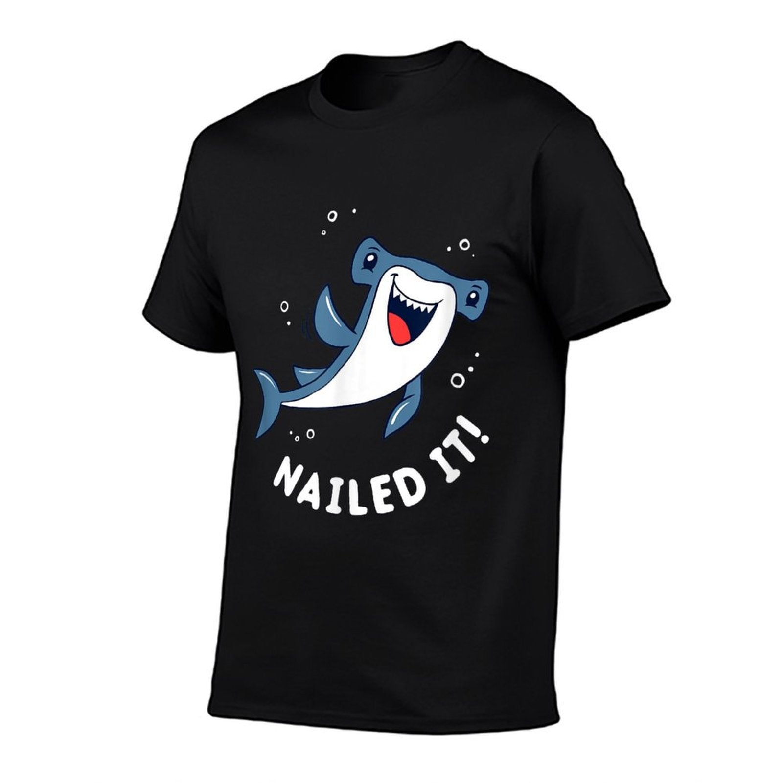 Hammerhead Shark Nailed It  Funny Shark Pun  Trendy Pattern T-Shirt