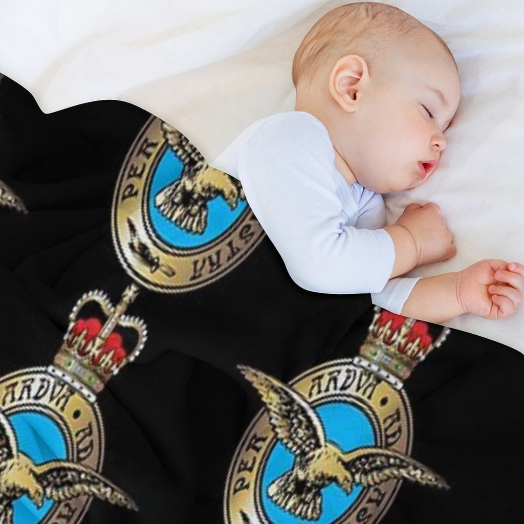 Royal Air Force Badge Sustainable Throw Blanket