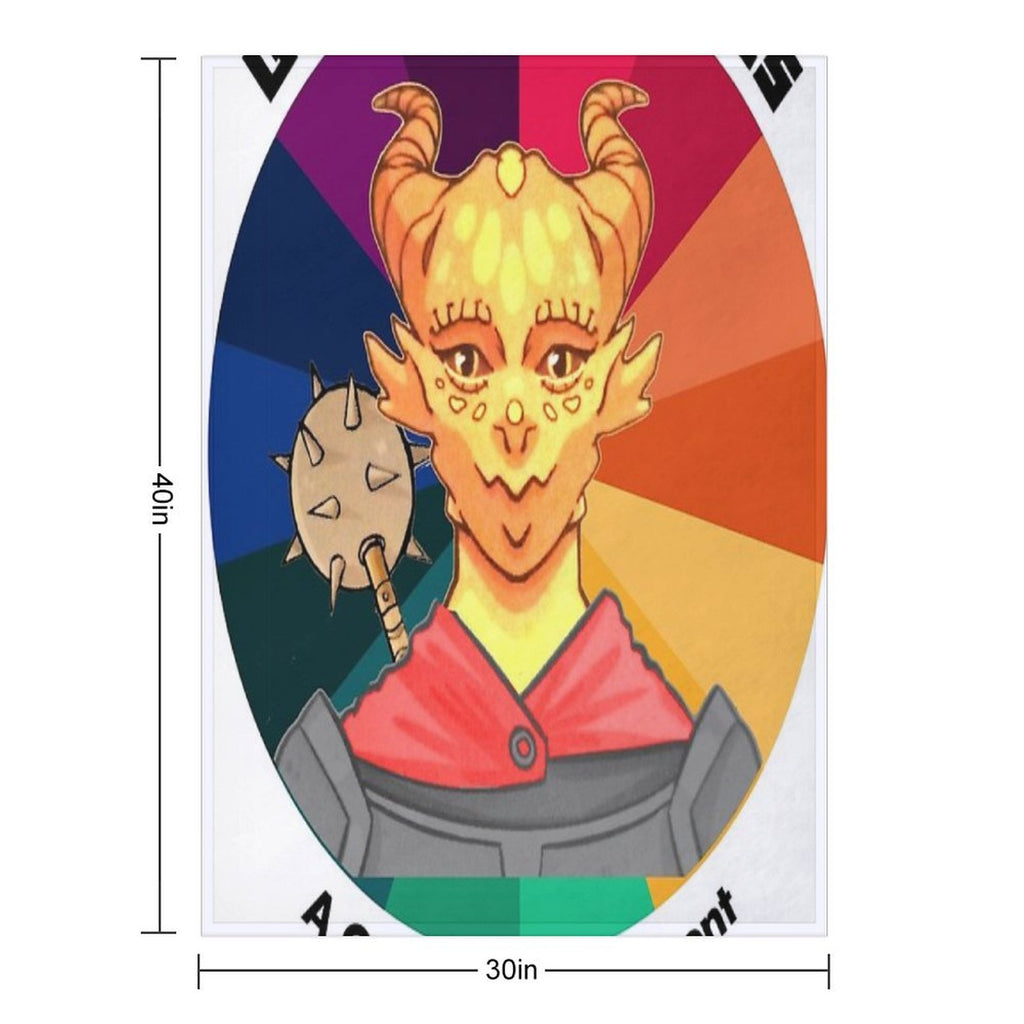 Dragonborn Paladin Gina Promo Black Comfort Throw Blanket