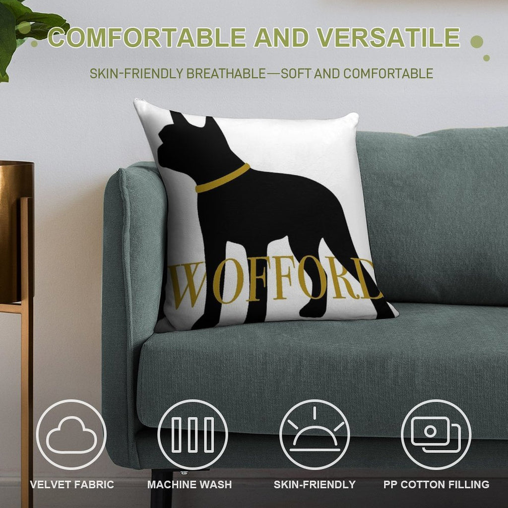 The Wofford Will Soft Skin-Friendly Throw Pillow
