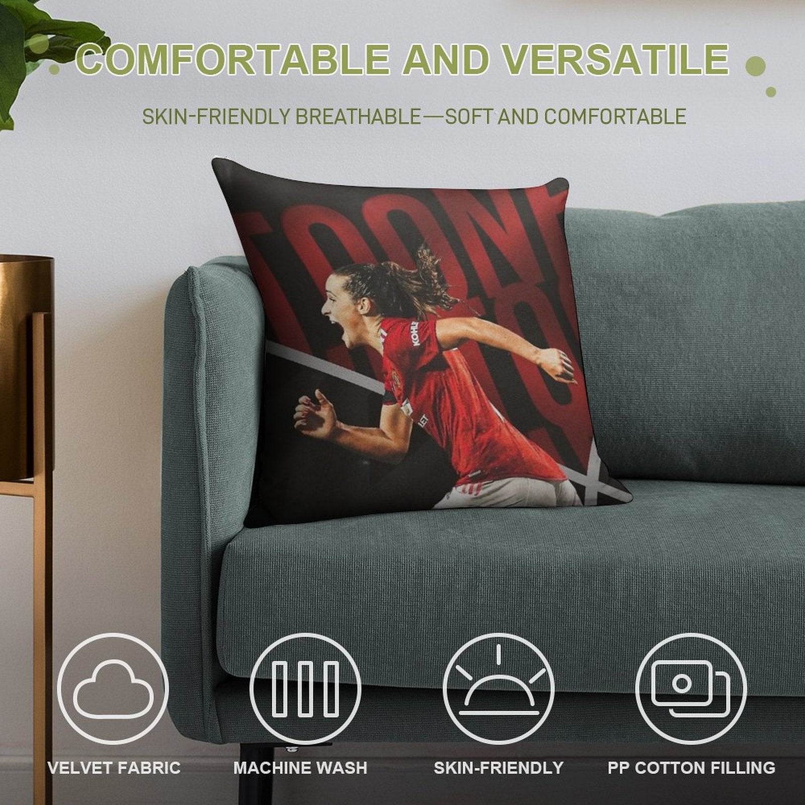 Ella Toone Soft Easy Maintenance Throw Pillow