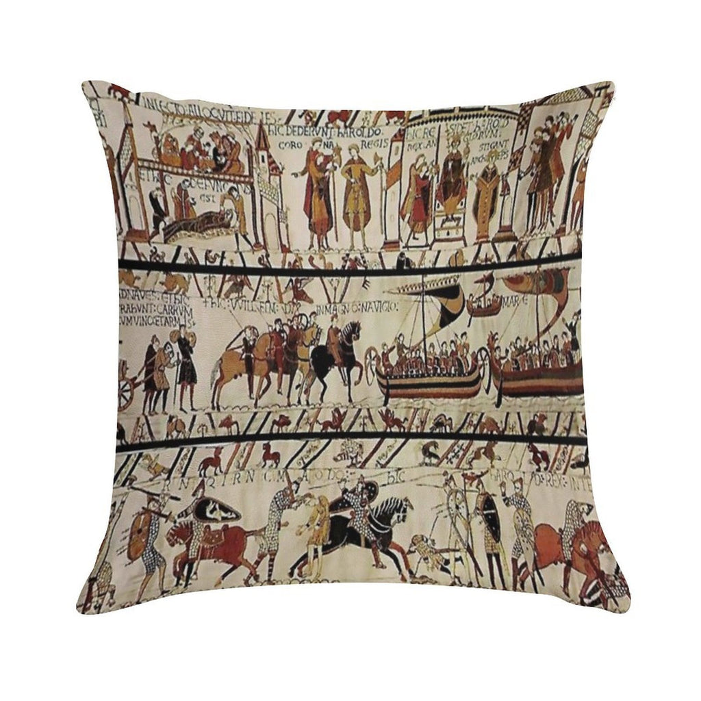 Tapisserie Bayeux - The Bayeux Tapestry Soft Decorative Cover Throw Pillow