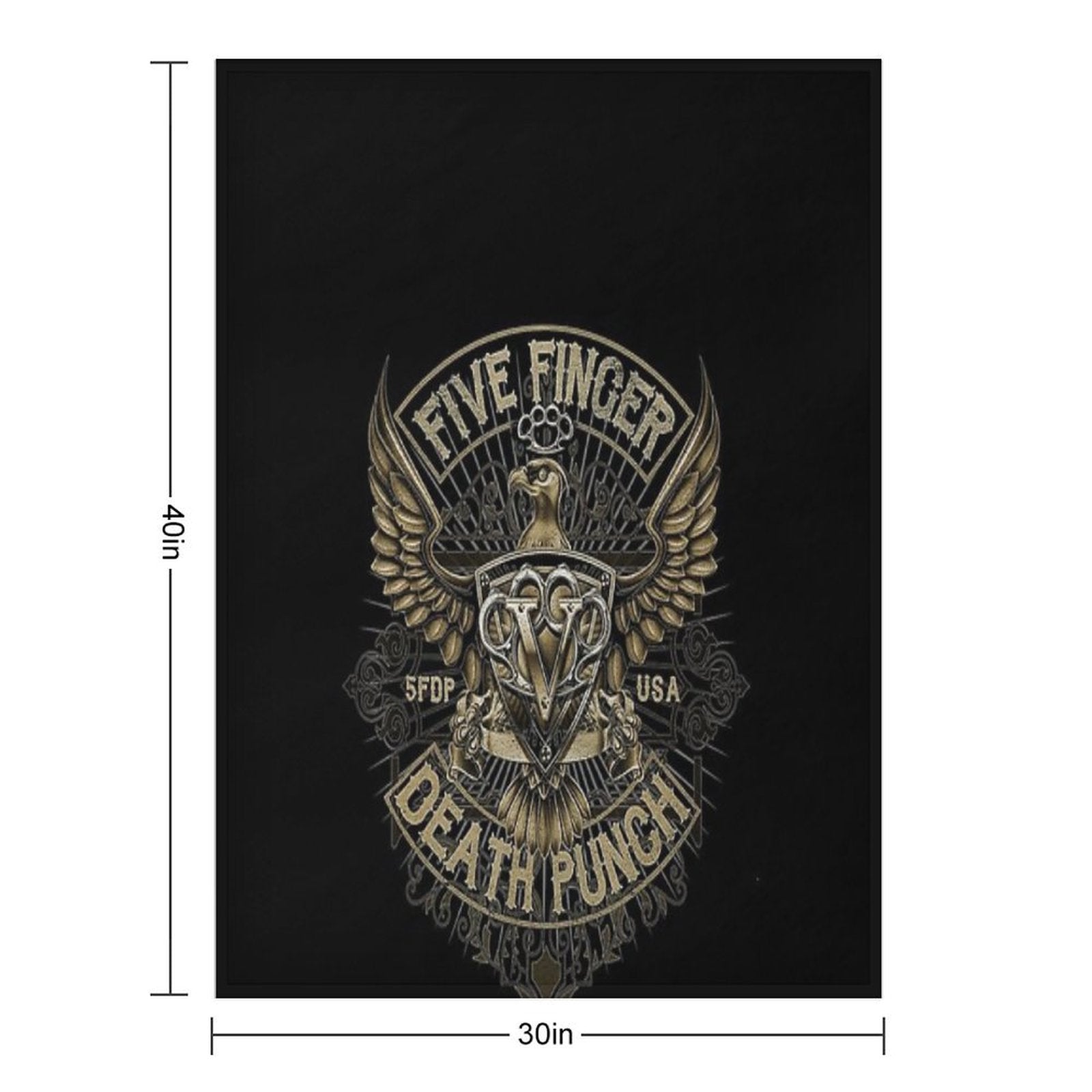 5FDP - Iron Skull Sustainable Throw Blanket