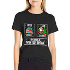 First Educate Then Celebrate Winter Break Christmas Teacher  Durable T-Shirt