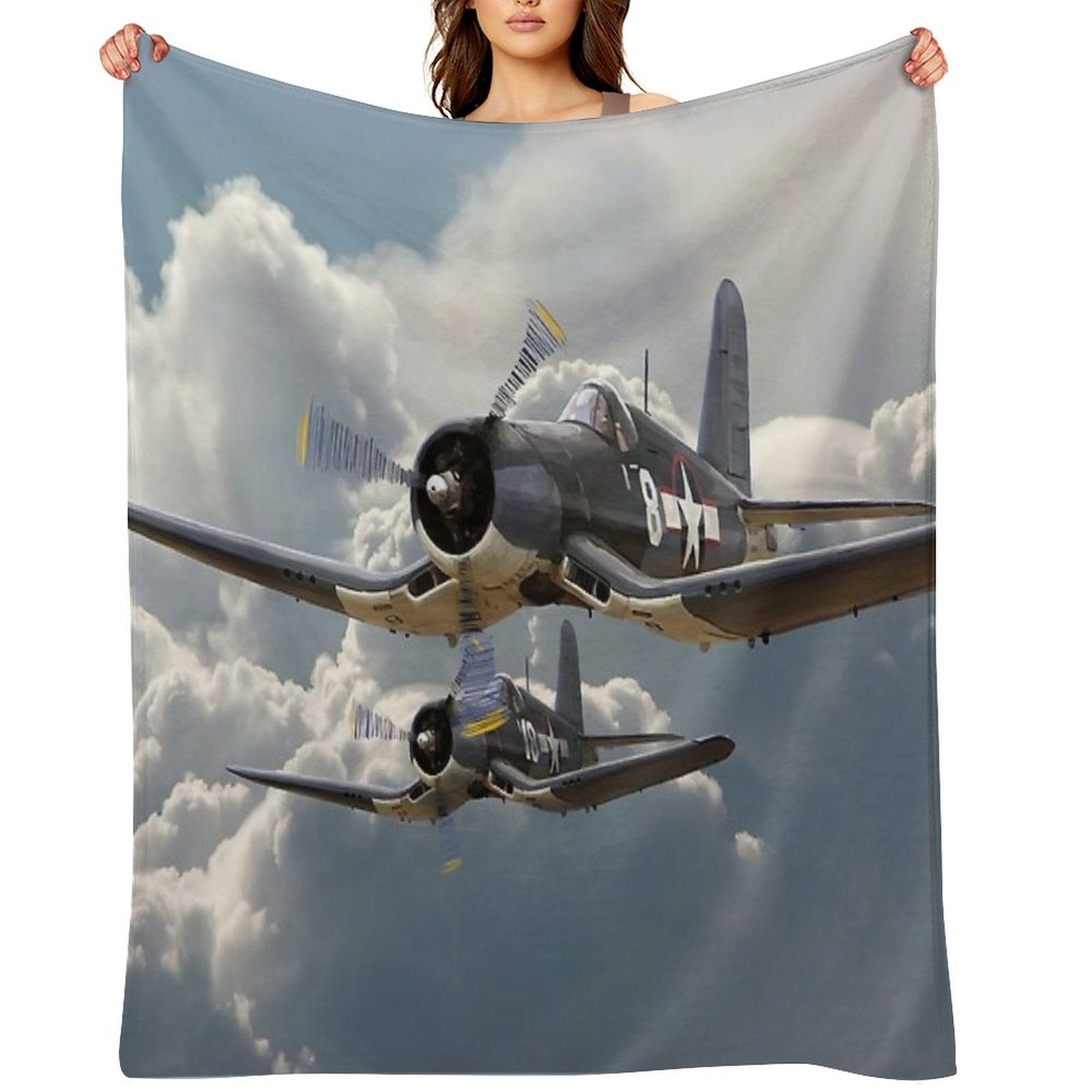 F4U Corsair Plush Throw Blanket