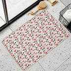 Watercolor Floral Pattern  Toxin-Free Bath Mat