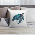 Blue Turquoise Sea Turtle Soft Ultra-Soft Texture Throw Pillow