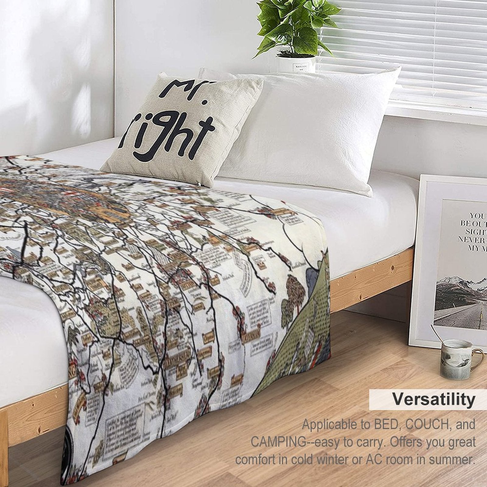 1928 Vintage London Bus-Services Map Lightweight Throw Blanket