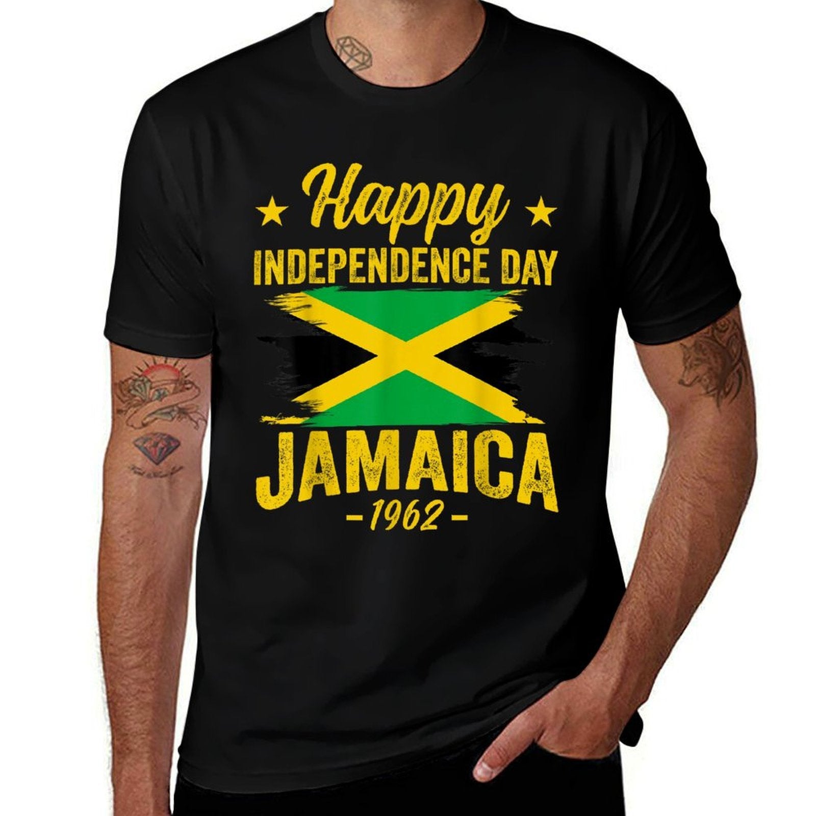 Happy Independence Jamaica Est 6th August 1962 Jamaican  Polyester Blend T-Shirt