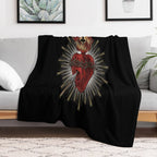 Sacred Heart of Jesus Christ Travel-friendly Throw Blanket