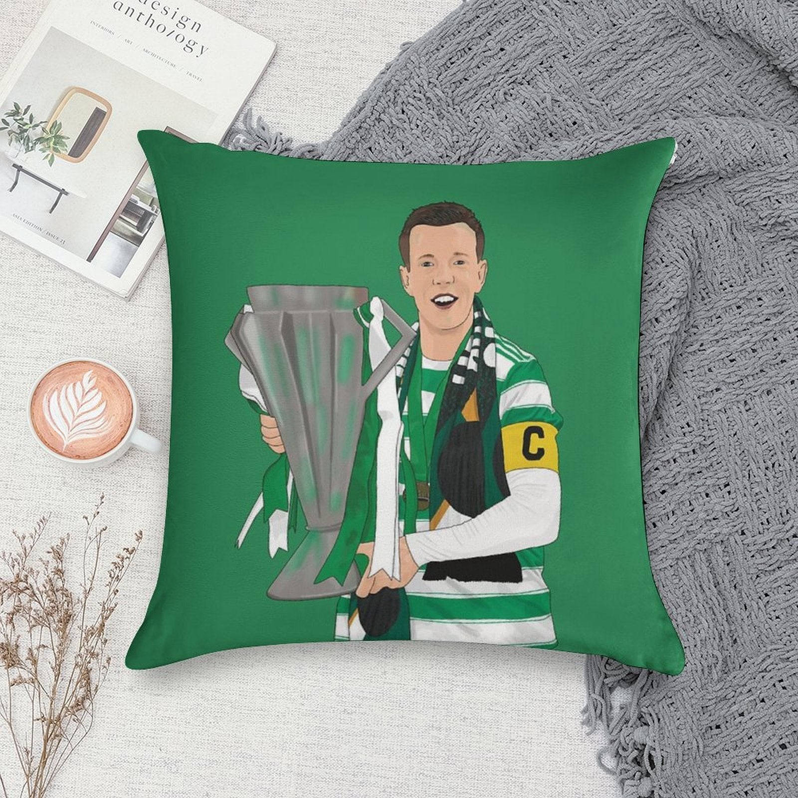 Callum McGregor League Trophy Soft Multiple Sizes Throw Pillow