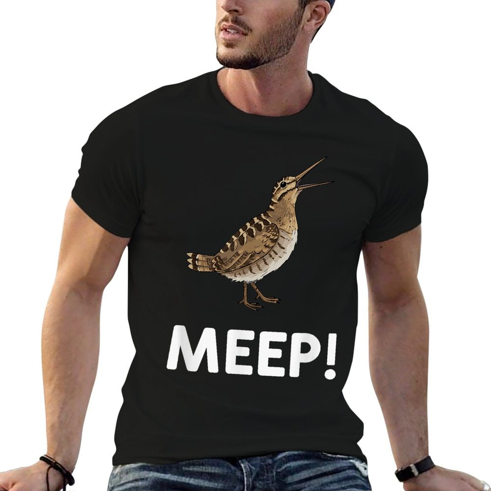 Meeb Meme Bird Saying Meep Bird American Woodcocks Meep  Breathable T-Shirt
