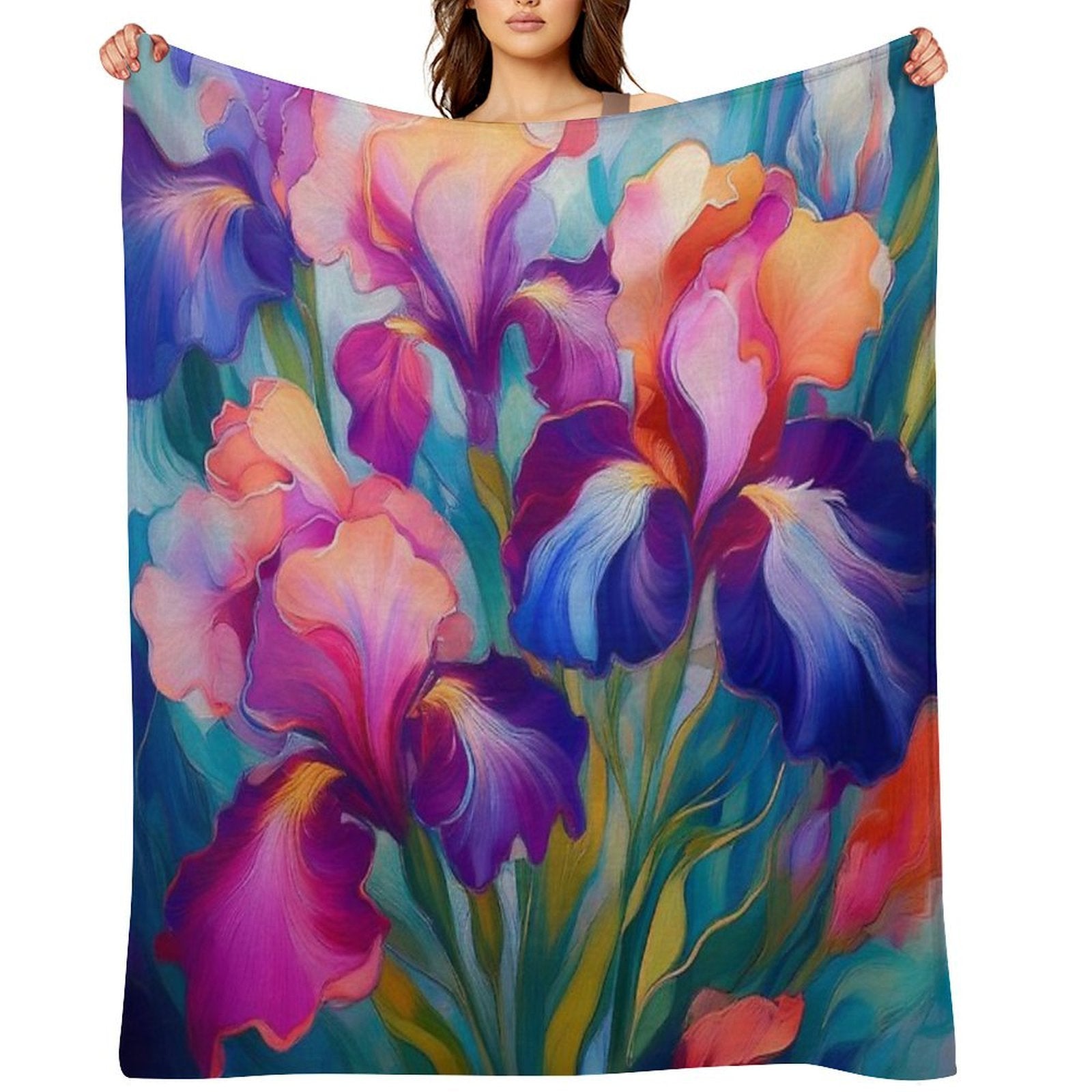Iris Celebration Quick-dry Throw Blanket