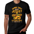 Wanna Taco Bout Jesus Funny Christian  Oversized Silhouette T-Shirt