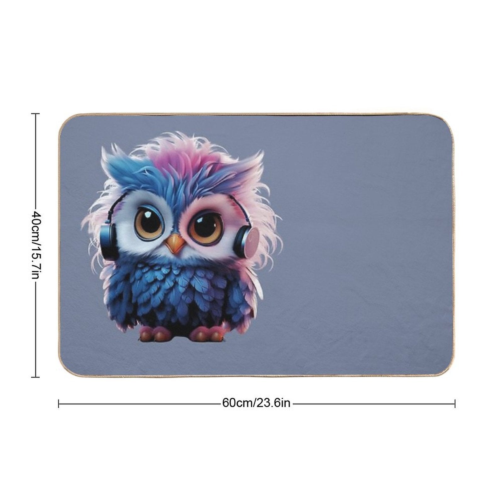 Cutie Owl #2  Absorbent Bath Mat