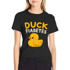 Funny Diabetes Awareness I Duck Fiabetes I Cool Rubber Duck Comfortable T-Shirt