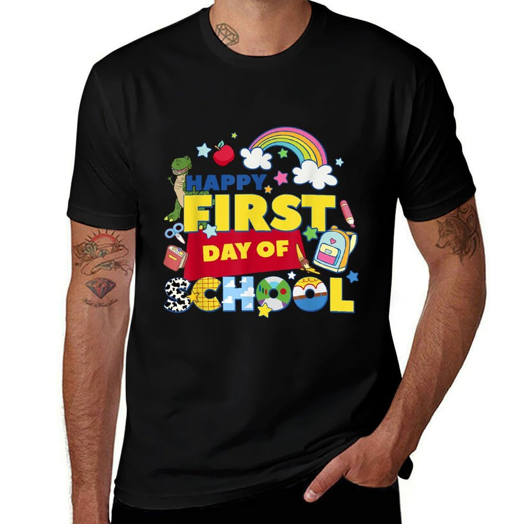 Happy First Day Of School Trendy Back To School  Soft T-Shirt