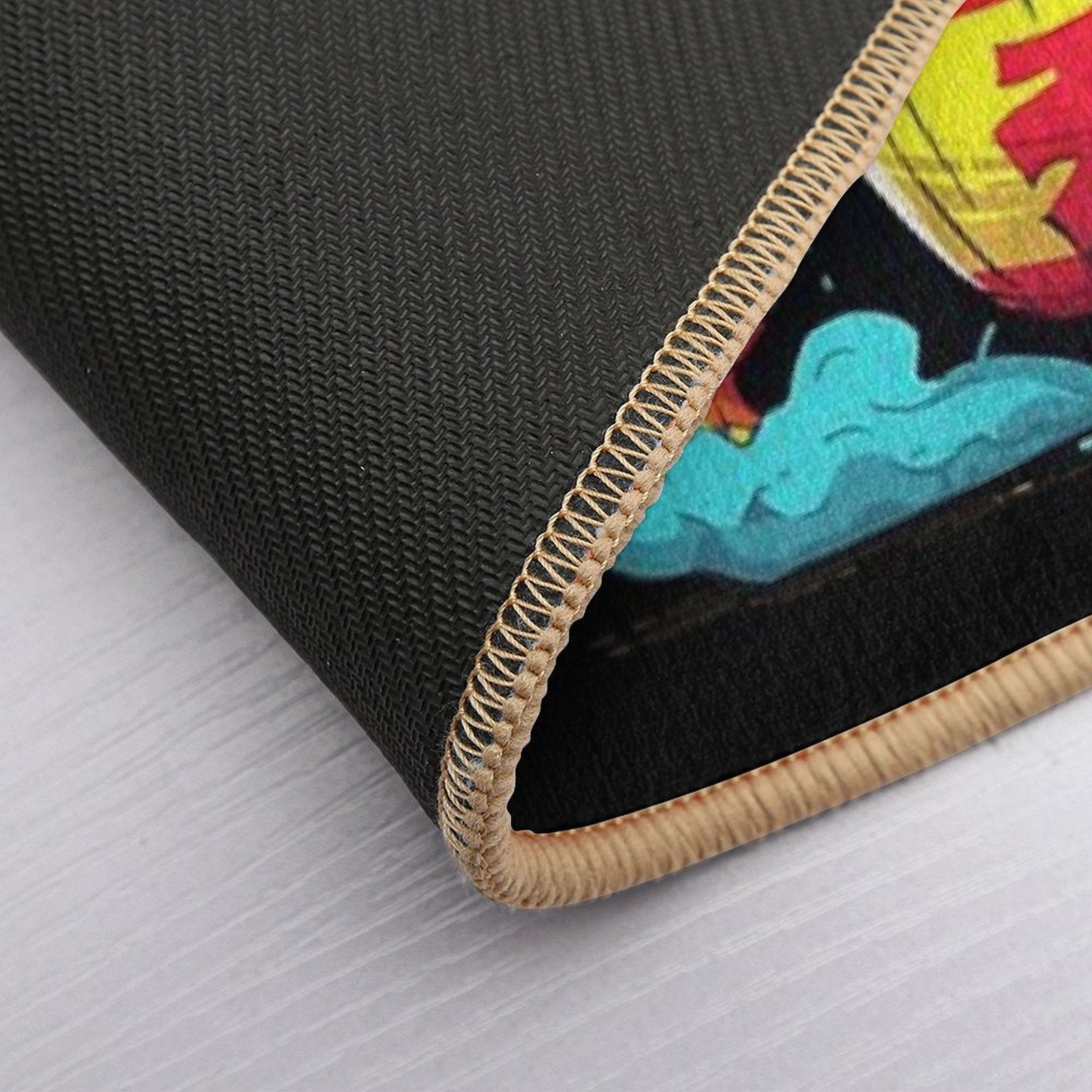 Godzilla Eat Ramen Noodles  Dirt-Trapping Bath Mat