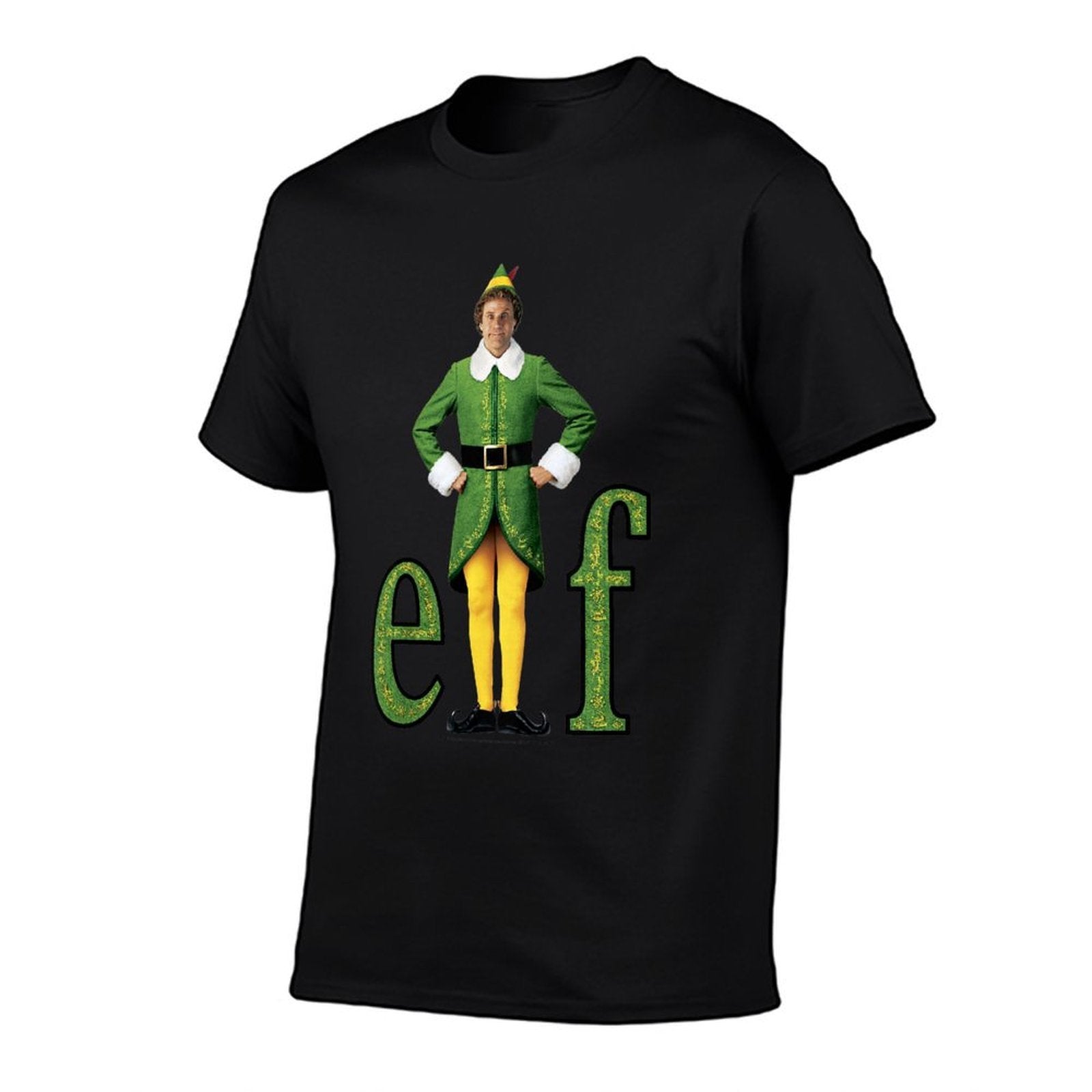 Kids Elf Buddy Classic Movie Logo  Ribbed Collar T-Shirt