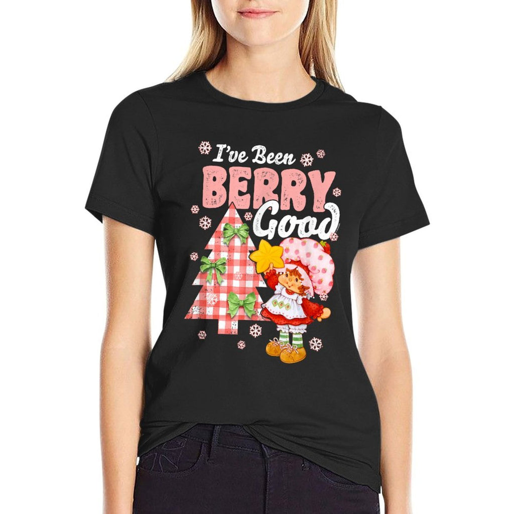 Strawberry Shortcake Christmas Ive Been Berry Good  Cotton T-Shirt