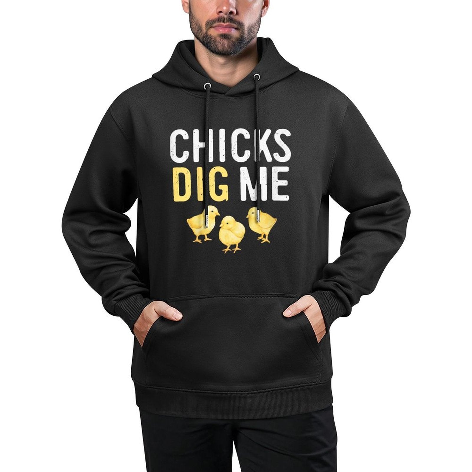 Kids Easter Chicks Dig Me Watercolor Shrink-Resistant Hoodie