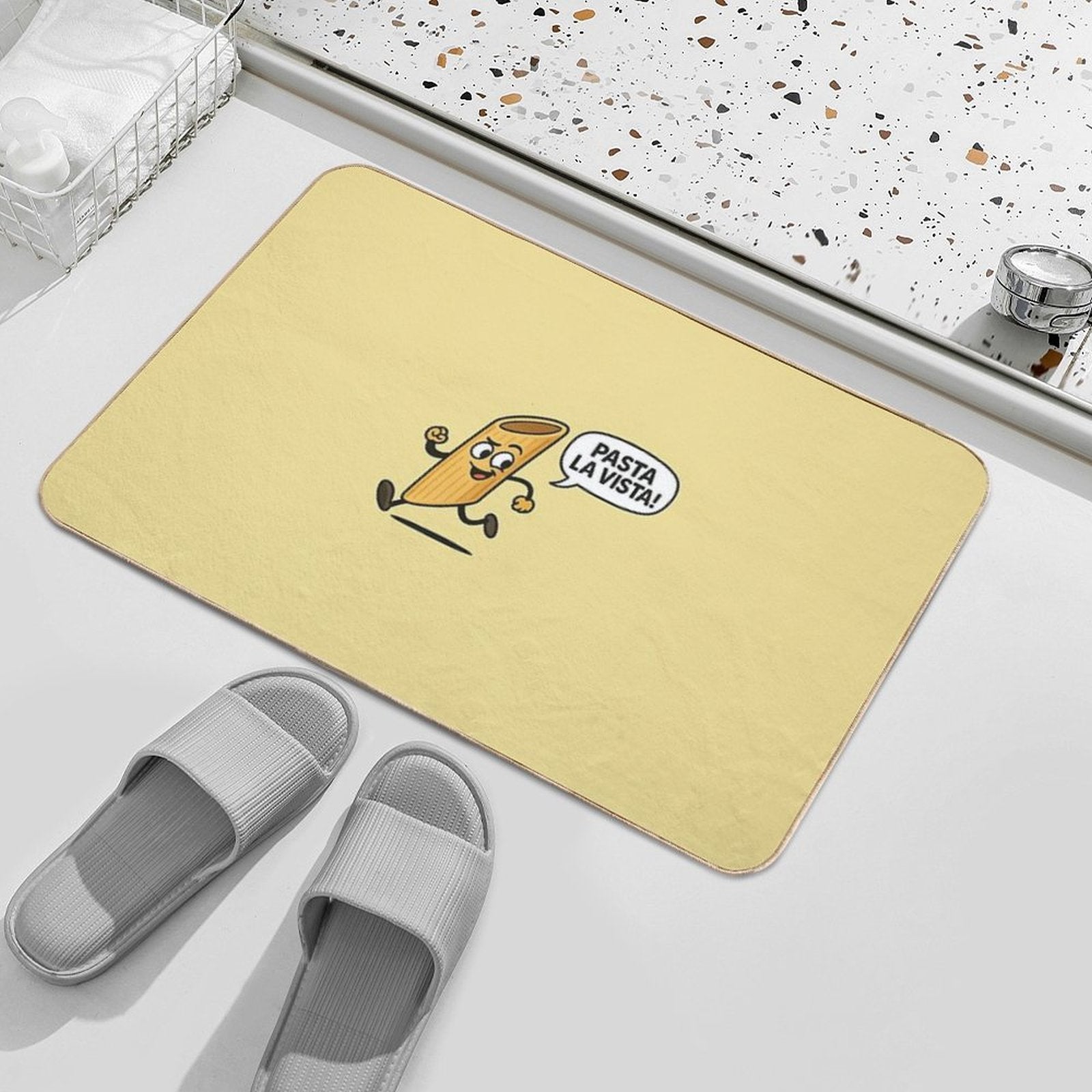 Pasta La Vista!  Rapid-Drying Bath Mat