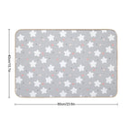 Cute White Star Pattern  Non-Slip Bath Mat