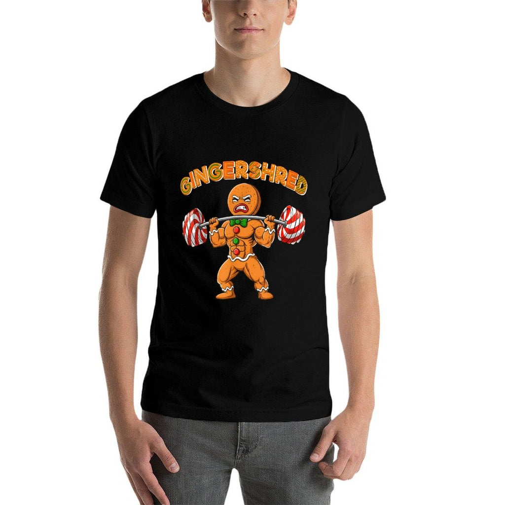GingerShred Gingerbread Workout Pjs Christmas Xmas Men  Tagless Design T-Shirt