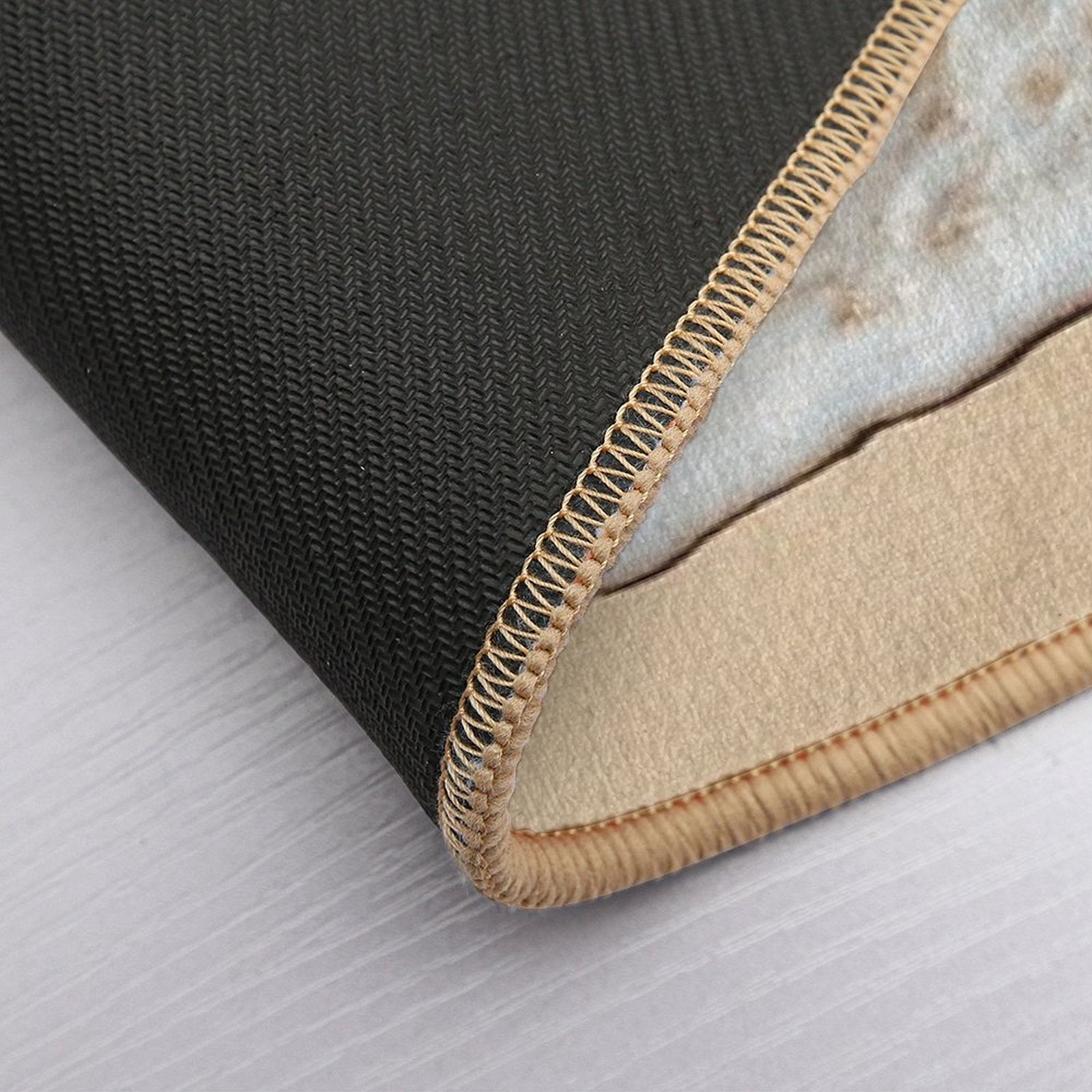 Turquoise Blue Beach Sand And Waves Design  Anti-Trip Bath Mat