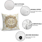 GOLDEN SRI YANTRA (white Background) Soft Style Accent Throw Pillow